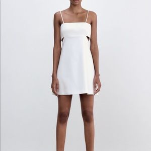 NWT ✨Zara Oyster White Cut-out Dress